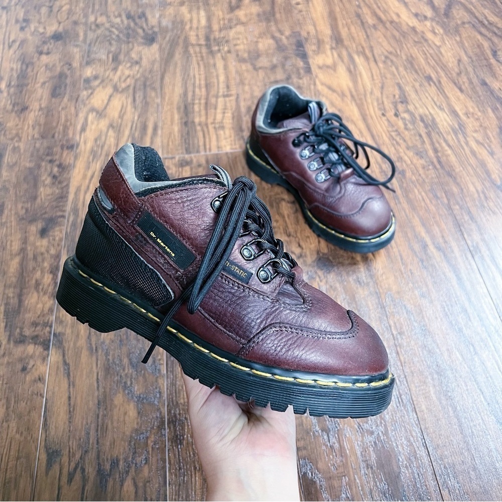 Dr Martens • vintage lace up boots 0078 leather chunky lug sole made in England
